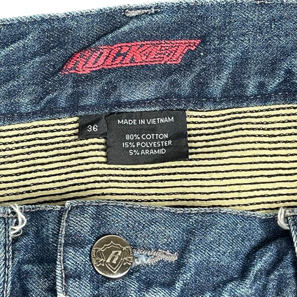 Joe Rocket Accelerator Denim Biker Jeans Sz 36 Padded Motorcycle Riding Pants - Picture 6 of 9